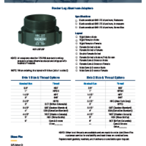 Fire Submittal Sheet-Rocker Lug Aluminum Adapters
