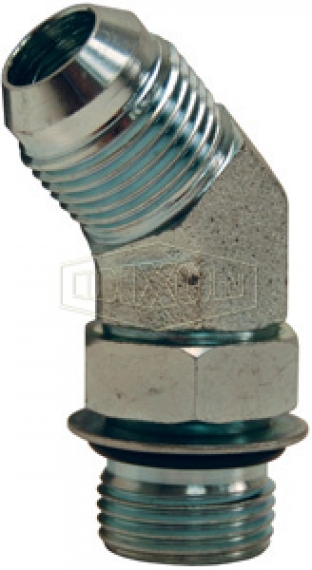 45° Male SAE O-ring Boss® x Male JIC Elbow