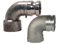 cam and groove type A 90deg elbow adapter x female NPT